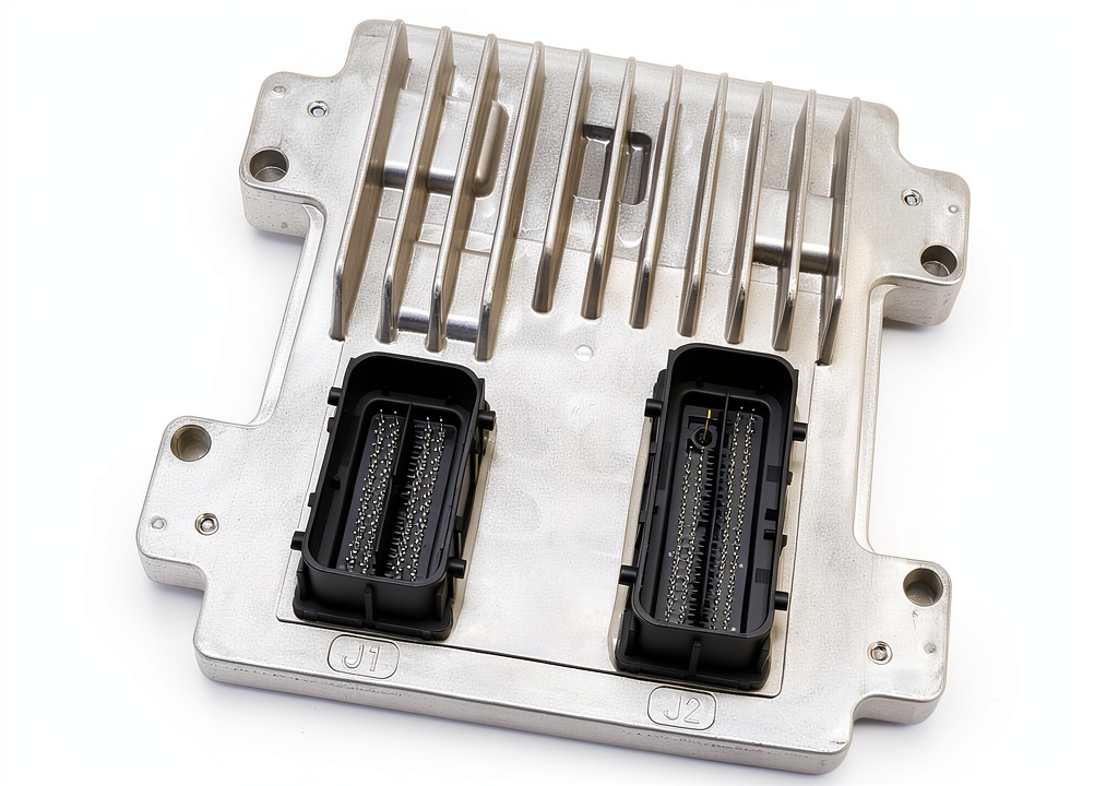 Installing GM Genuine Parts Control Module Assembly on a garage workbench