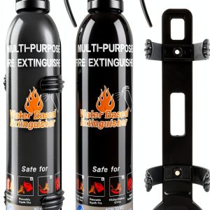 Fire Extinguisher 2 Pack Portable Aluminum Alloy with Wall Mount-0