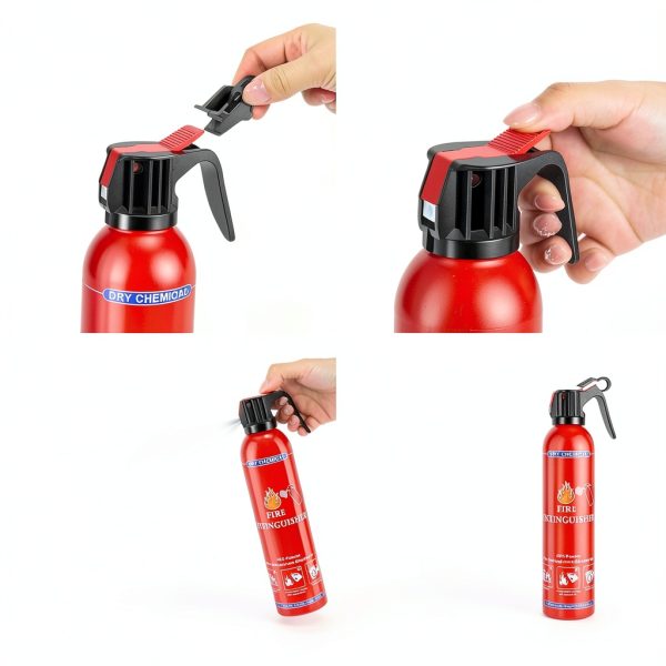 Fire Extinguisher 4 Pack ABC 600ml Dry Chemical Bracket for Vehicle-4