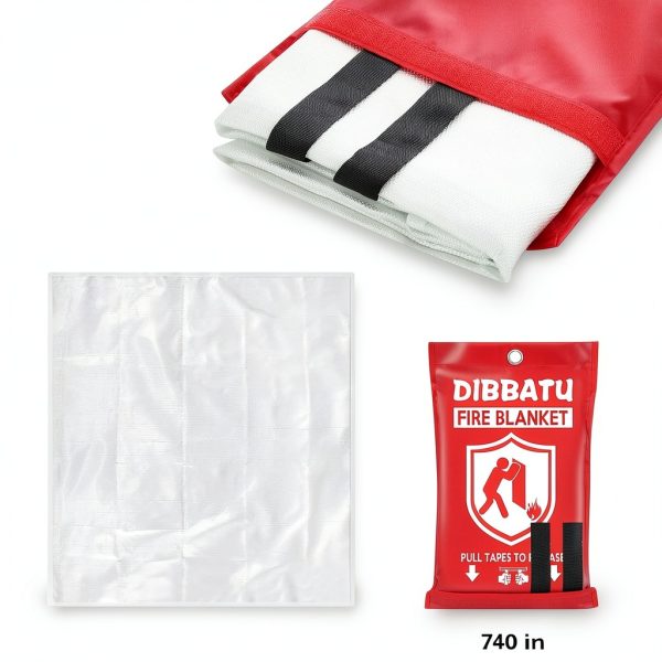 DIBBATU Fire Blanket for Home and Kitchen, Fire Blankets Emergency for Home, Emergency Fire Blankets Retardant for House, Fireproof Blanket, Survival FireBlanket for Kitchen,Fireplace, Grill, BBQ-6