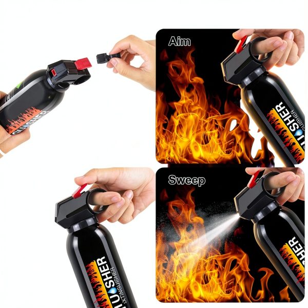 Fire Extinguisher for Home - Car Fire Extinguisher with Mount, Small A B C K Fire Extinguisher, Water-Based Fire Extinguishers for Car/House/Kitchen/Truck/Marine/Boat/Vehicle/utv/rv (6)-1